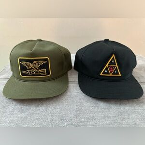 Two obey obey/huf snap back hats